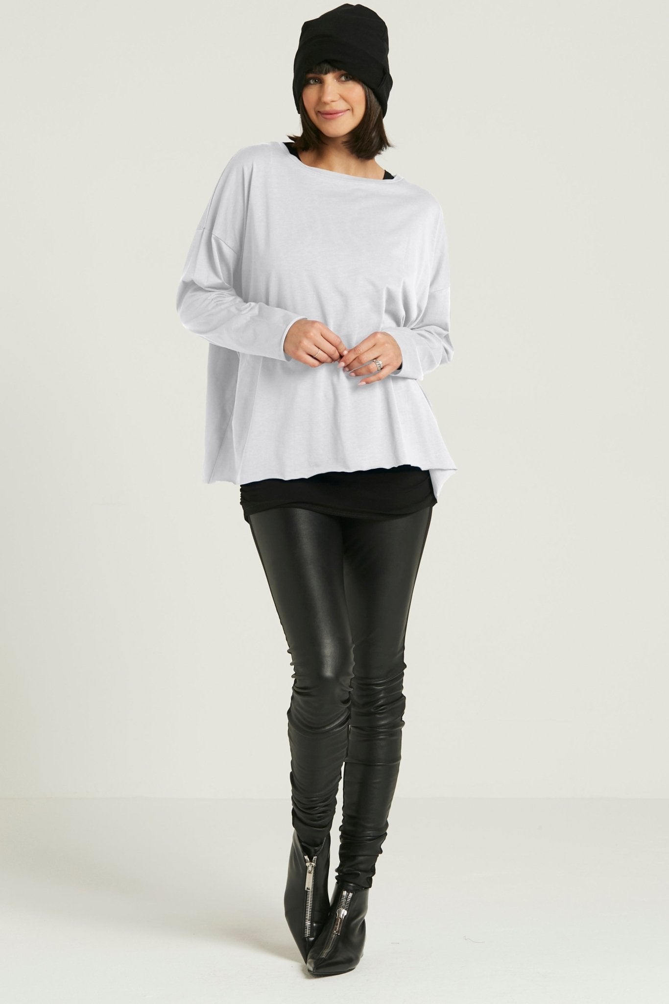 Pima Cotton Luxury Boxy T-Shirt - White