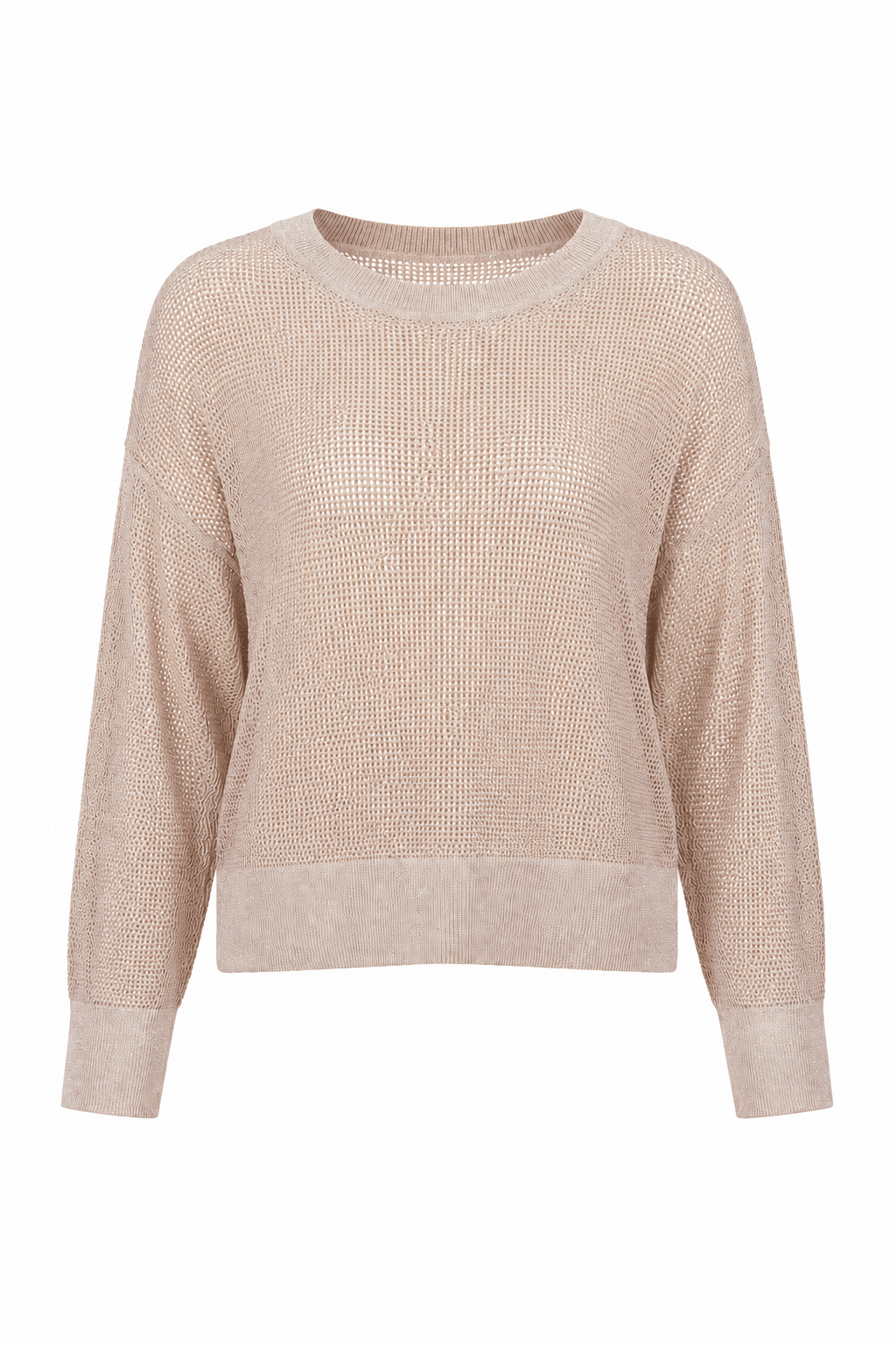 Pima Cotton Metallic Mini Seed Stitch - Blush/Silver