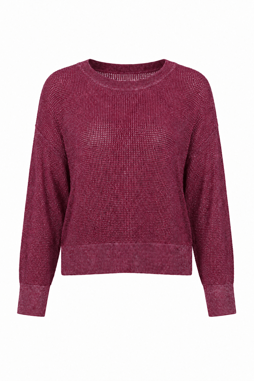 Pima Cotton Metallic Mini Seed Stitch - Crimson/Silver
