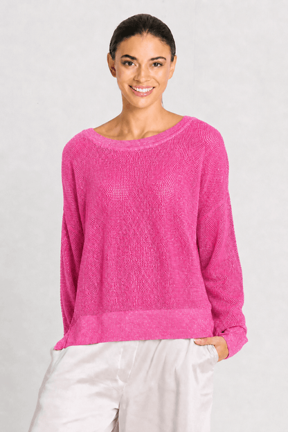 Pima Cotton Metallic Mini Seed Stitch - Punch/Silver