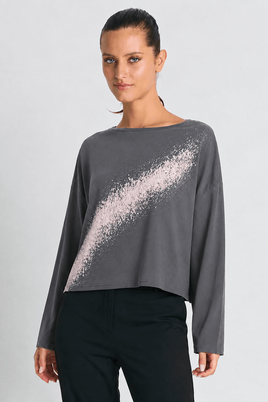 Pima Cotton Mini Bleached Luxury Boxy T-Shirt - Lava