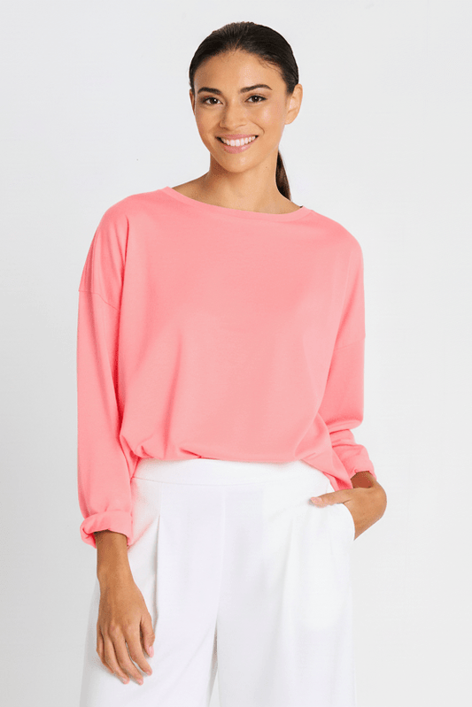 Pima Cotton Mini Luxury Boxy T-Shirt - Coral