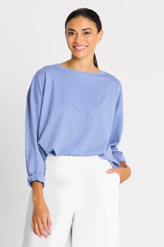 Pima Cotton Mini Luxury Boxy T-Shirt - Thistle