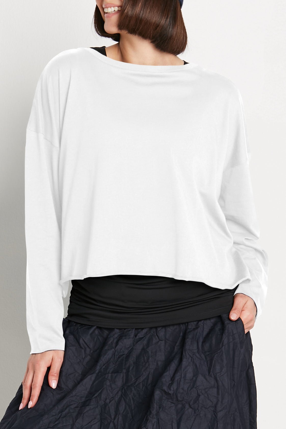 Pima Cotton Mini Luxury Boxy T-Shirt - White