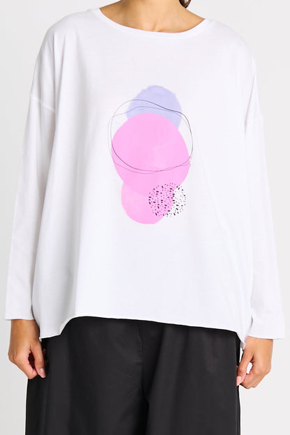 Pima Cotton "Saturn" Luxury Boxy Tee - White