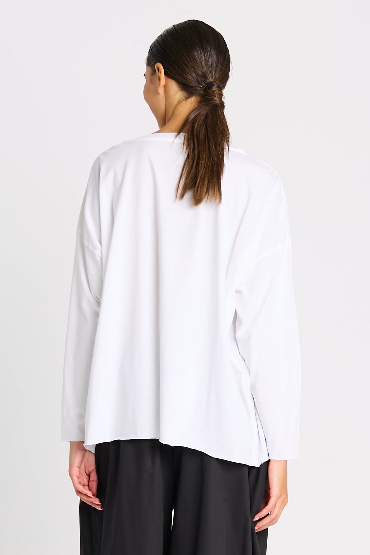 Pima Cotton "Saturn" Luxury Boxy Tee - White