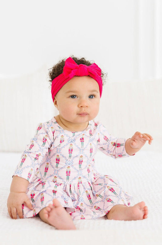 Pink Nutcracker 3/4 Sleeve Twirl Bodysuit