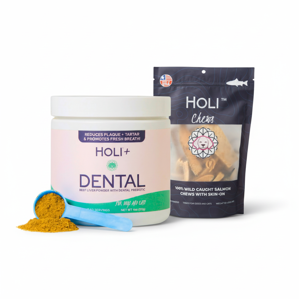 Complete Dental Health Bundle – Dental Topper + Salmon Skin Chews