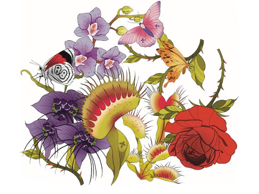 Poison Petals Full Sleeve Tattoo - Temporary Kids Tattoo Sleeve