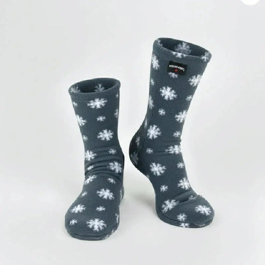 Polar Feet Adult Fleece Socks - Snow