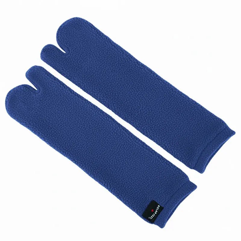 Polar Feet Fleece Tabi Socks - Denim