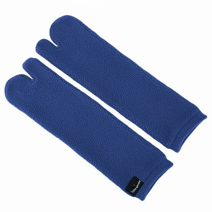 Polar Feet Fleece Tabi Socks - Denim