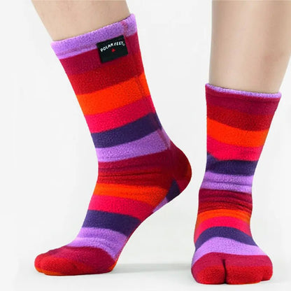 Polar Feet Fleece Tabi Socks - Jellybean