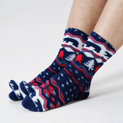 Polar Feet Fleece Tabi Socks - Polar Bear