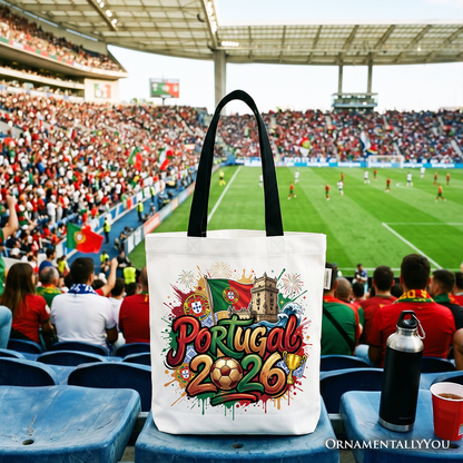 Portugal 2026 Soccer Cup Global Championship Tote Bag, Fans Football Gift Shopper
