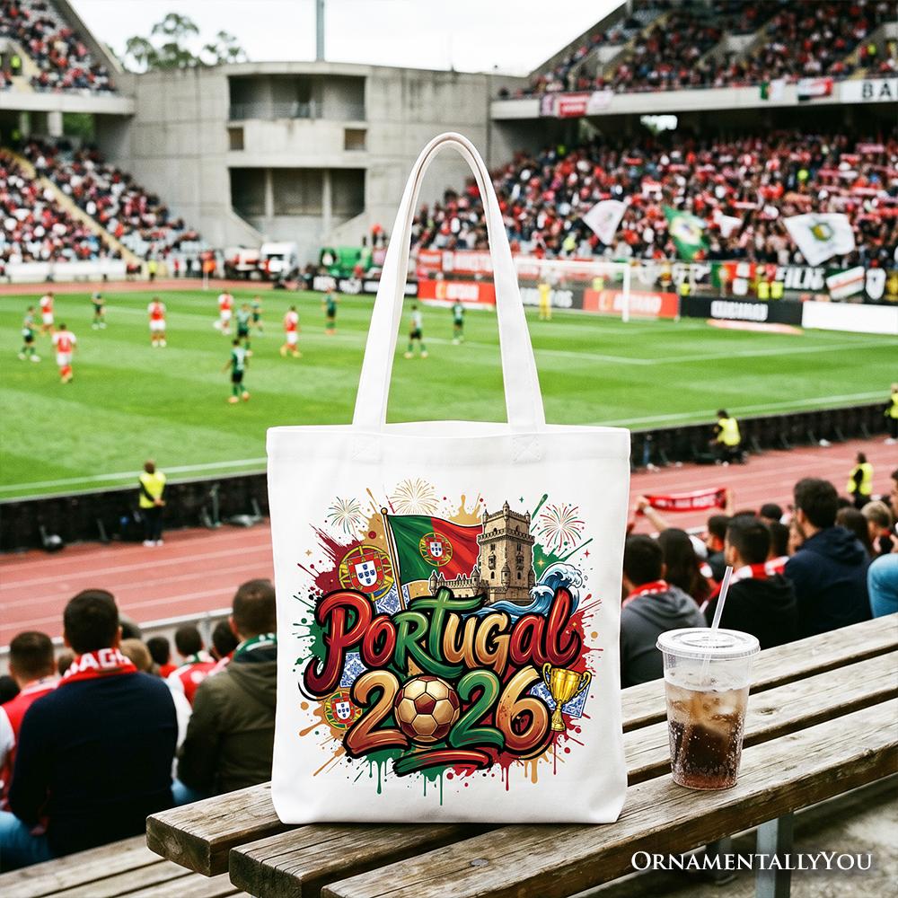 Portugal 2026 Soccer Cup Global Championship Tote Bag, Fans Football Gift Shopper