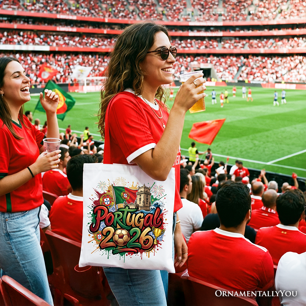 Portugal 2026 Soccer Cup Global Championship Tote Bag, Fans Football Gift Shopper