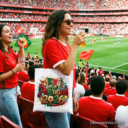 Portugal 2026 Soccer Cup Global Championship Tote Bag, Fans Football Gift Shopper