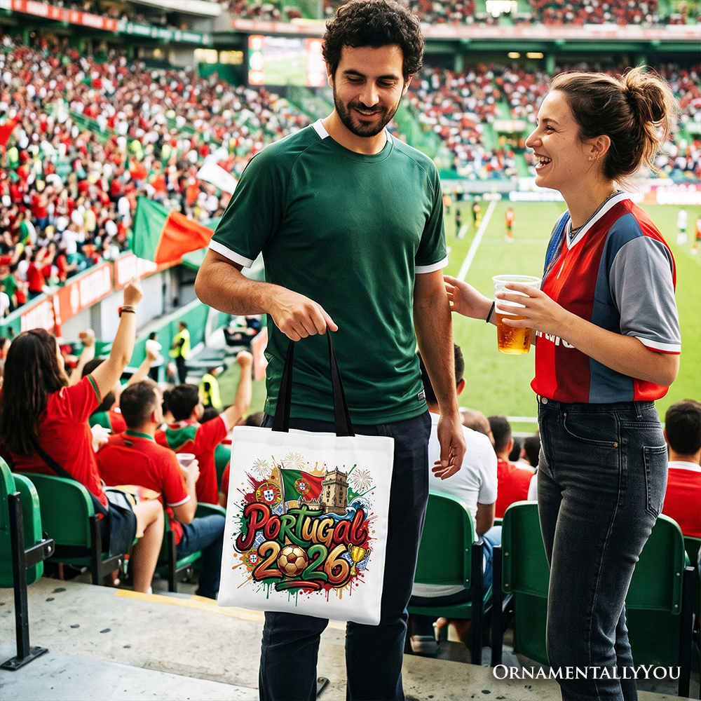 Portugal 2026 Soccer Cup Global Championship Tote Bag, Fans Football Gift Shopper