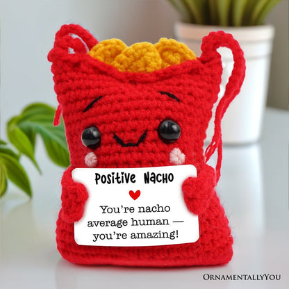 Positivity Nachos Crochet Support Doll, Encouragement Gift for Children and Adults