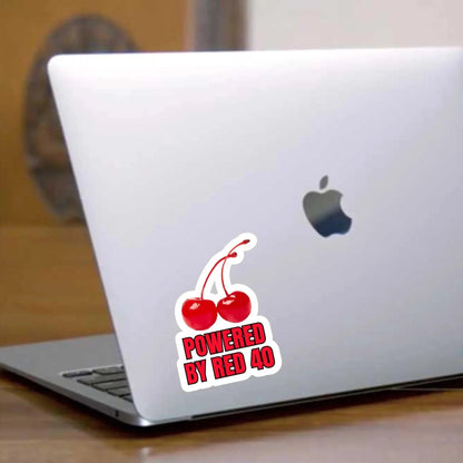 Powered by Red 40 | Die Cut Sticker