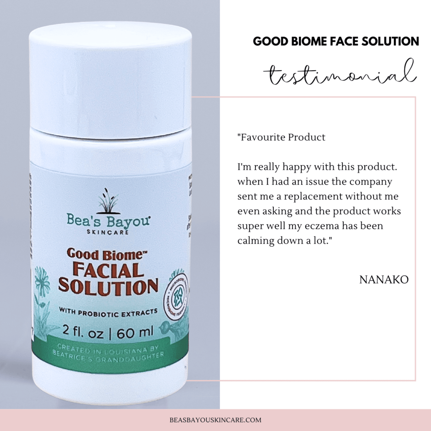 GoodBiome®️ Prebiotic Facial Solution: Liquid AHA + BHA Serum