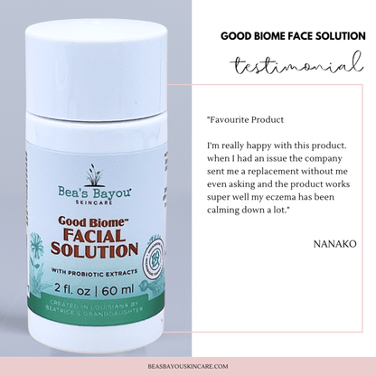 GoodBiome®️ Prebiotic Facial Solution: Liquid AHA + BHA Serum