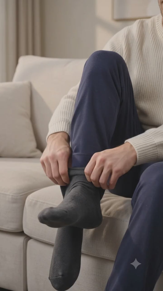 Seamless Toe Dress Socks, 5 Pairs Cotton Blend Unisex Size 7-12