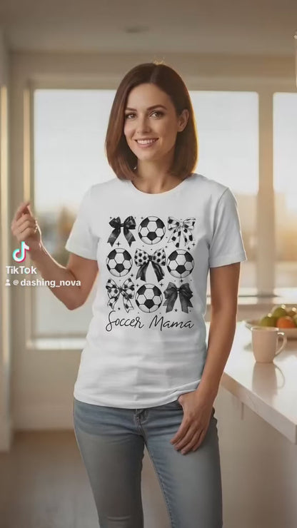 Soccer Mama Graphic T-Shirt 100% Ring Spun Cotton Women's Casual Tee
