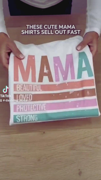 Classic Mama Shirt 100% Cotton Short Sleeve Casual Aesthetic Mom Top