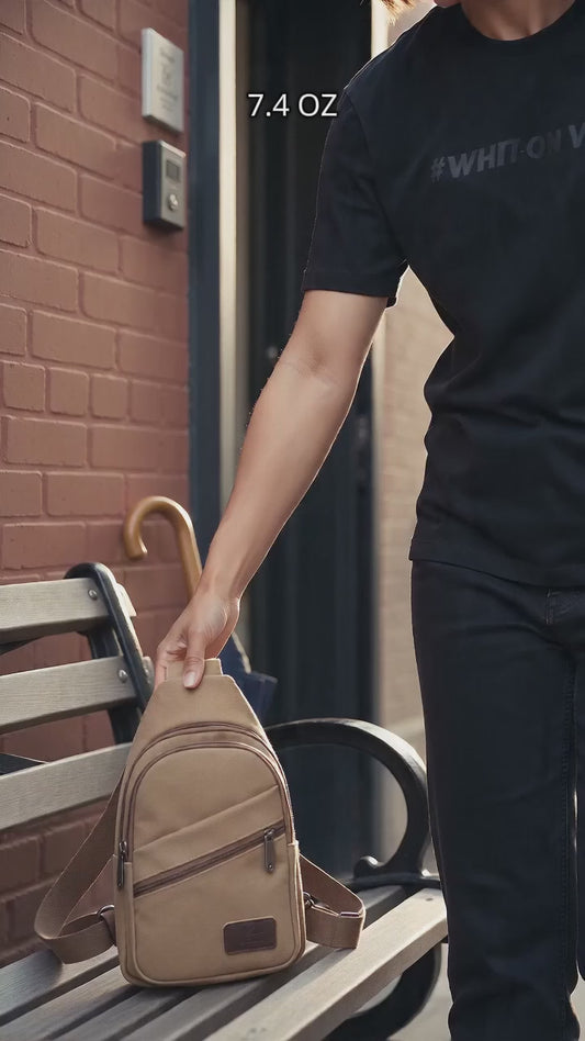 Canvas Sling Bag | Lightweight Crossbody for Men & Women