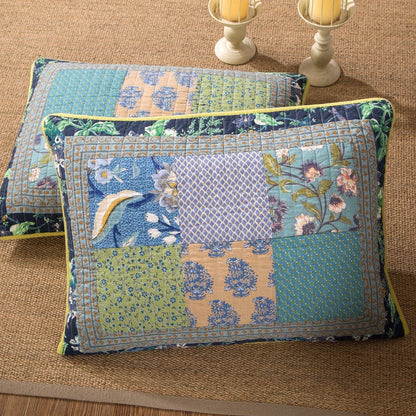 Tache Cotton Bohemian Tropical Calla Lily Quilted Patchwork Bedspread Set (JHW-687)