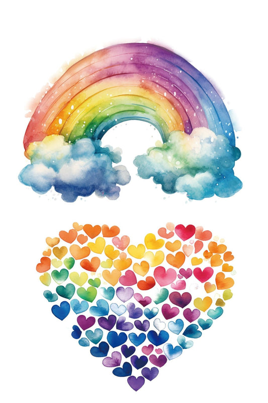 Rainbow Crush Full Sleeve Tattoo - Temporary Kids Tattoo Sleeve