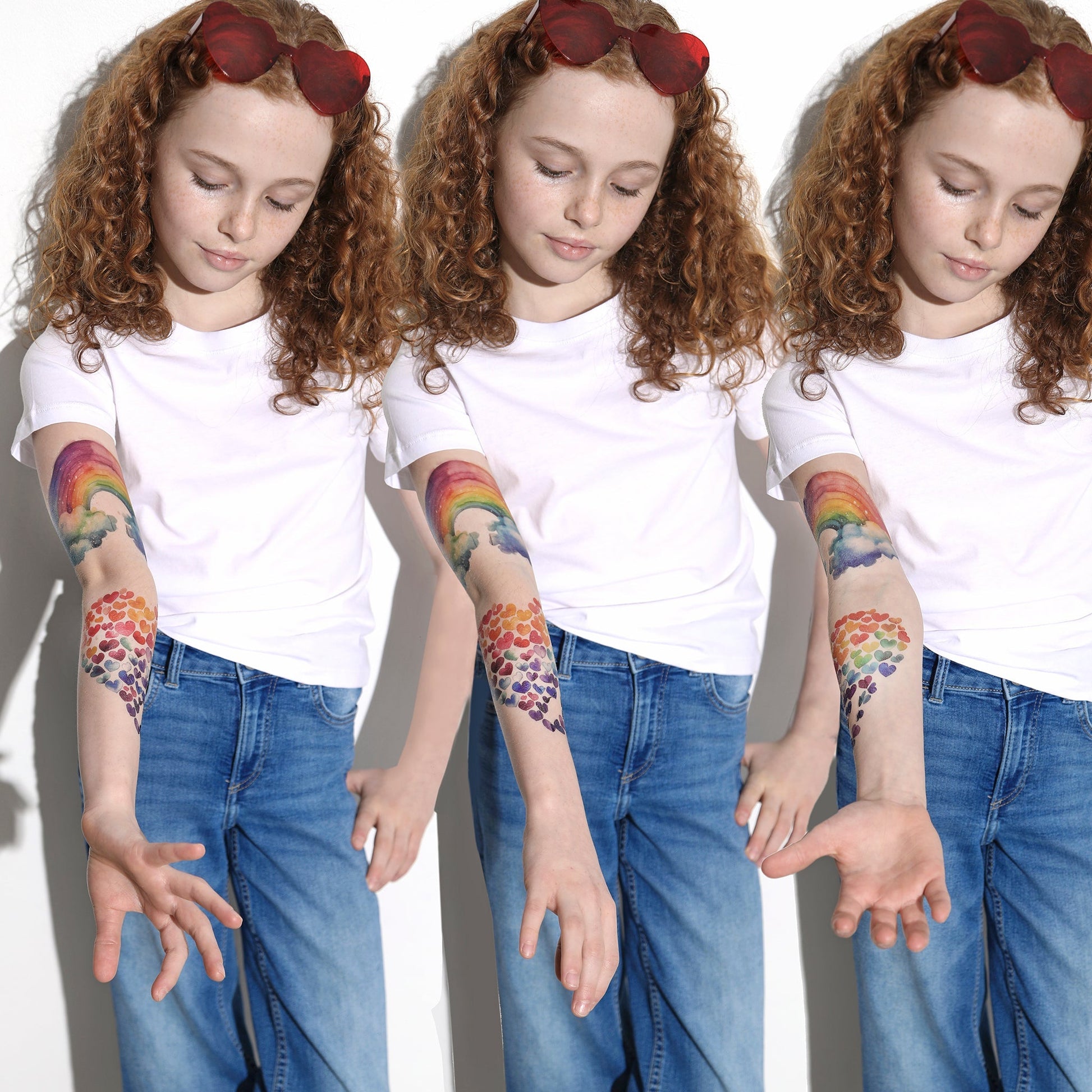 Rainbow Crush Full Sleeve Tattoo - Temporary Kids Tattoo Sleeve