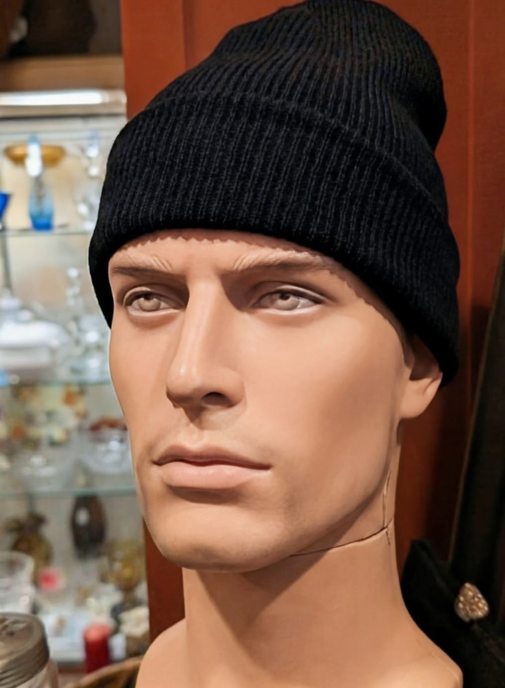 Merino Black Wool Cap