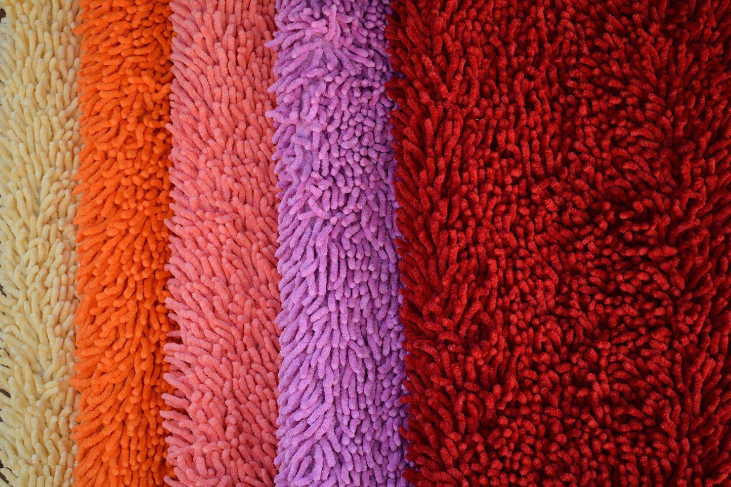 Tache Cotton Chenille Hot Pink Shag Area / Bathroom Rug (MATP)