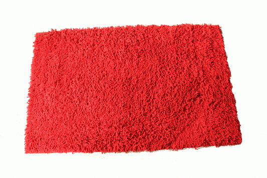 Tache Cotton Chenille Solid Dark Raspberry Red Rug (MAT2032R)