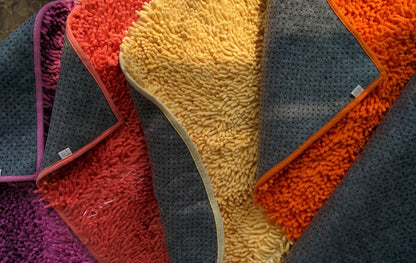 Tache Cotton Chenille Solid Dark Raspberry Red Rug (MAT2032R)