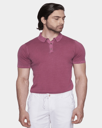 The Mercerized Cotton Polo (Fuschia)