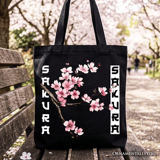 Sakura Cherry Blossom Tote Bag, Vintage Japanese Spring Floral Gift Shopper