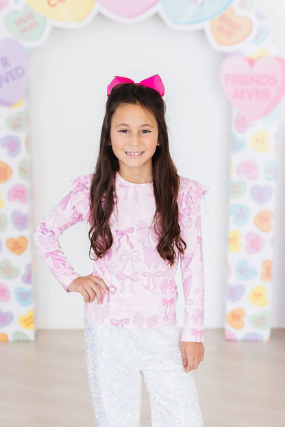 SALE Twinkle Ties L/S Ruffle Tee
