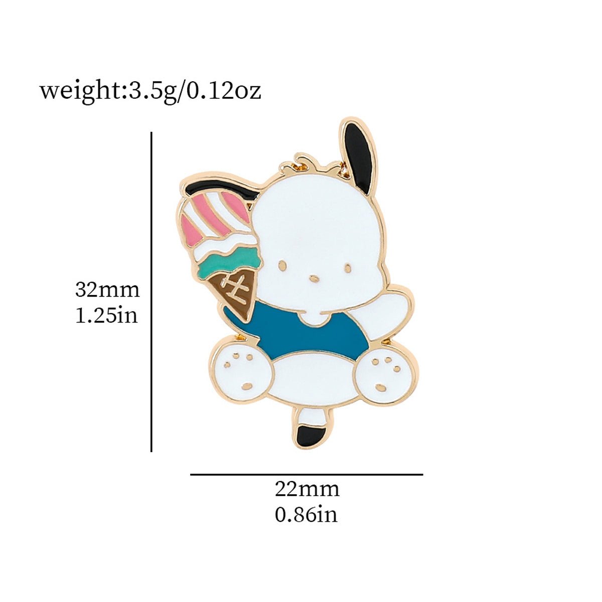 Sanrio Characters Enamel Pins - Hello Kitty, My Melody, Cinnamoroll, Kuromi