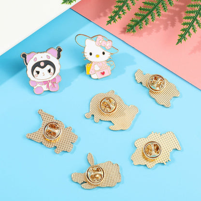 Sanrio Characters Enamel Pins - Hello Kitty, My Melody, Cinnamoroll, Kuromi