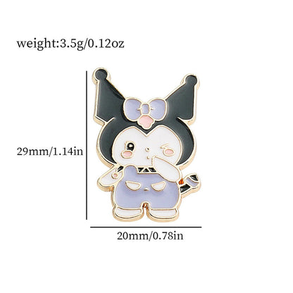 Sanrio Characters Enamel Pins - Hello Kitty, My Melody, Cinnamoroll, Kuromi