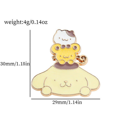 Sanrio Characters Enamel Pins - Hello Kitty, My Melody, Cinnamoroll, Kuromi