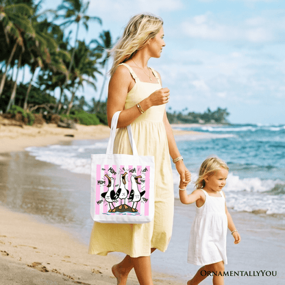 Seagull Mom Coquette Tote Bag, Funny Beach Gift Shopper for Mothers