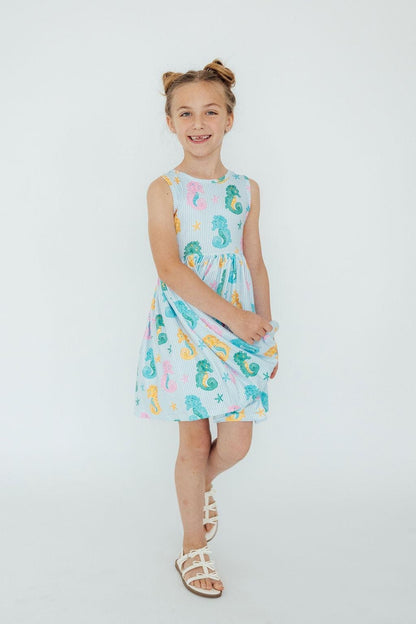 Seahorse Swirl Tank Twirl Dress