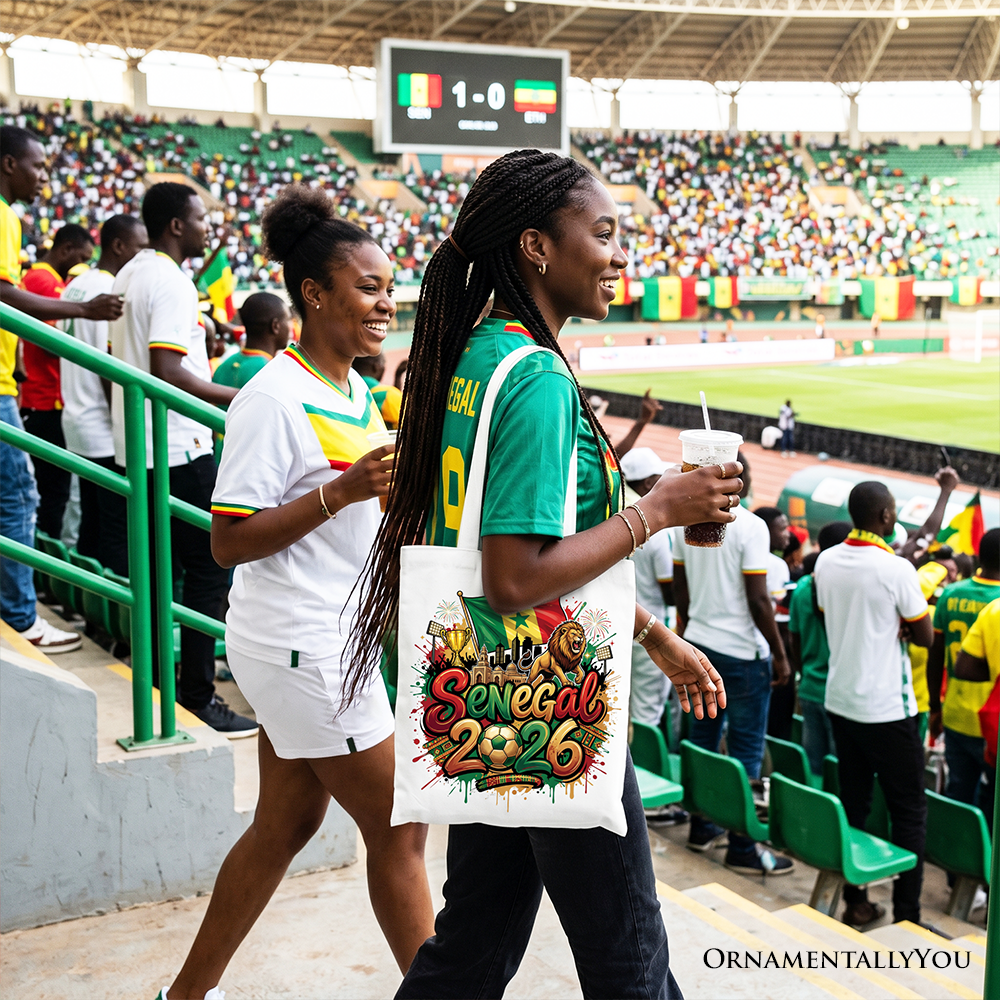 Senegal 2026 Soccer Cup Global Championship Tote Bag, Fans Football Gift Shopper