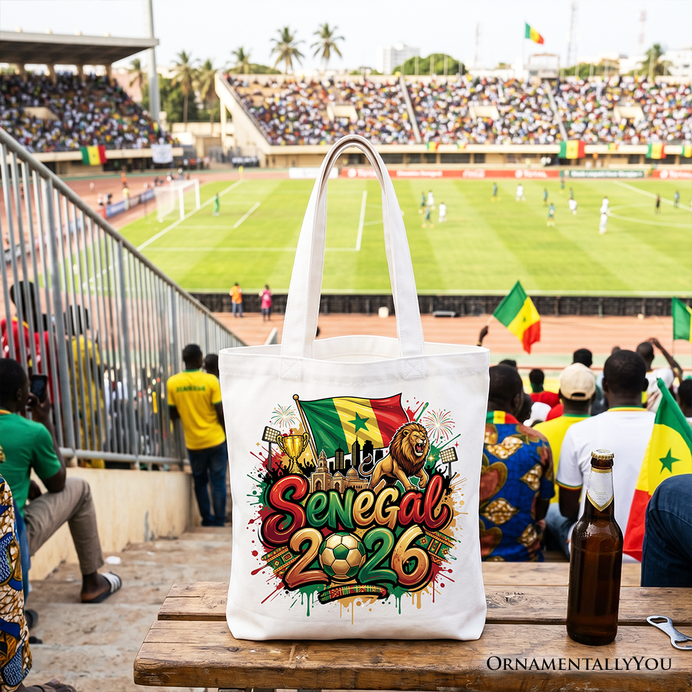 Senegal 2026 Soccer Cup Global Championship Tote Bag, Fans Football Gift Shopper