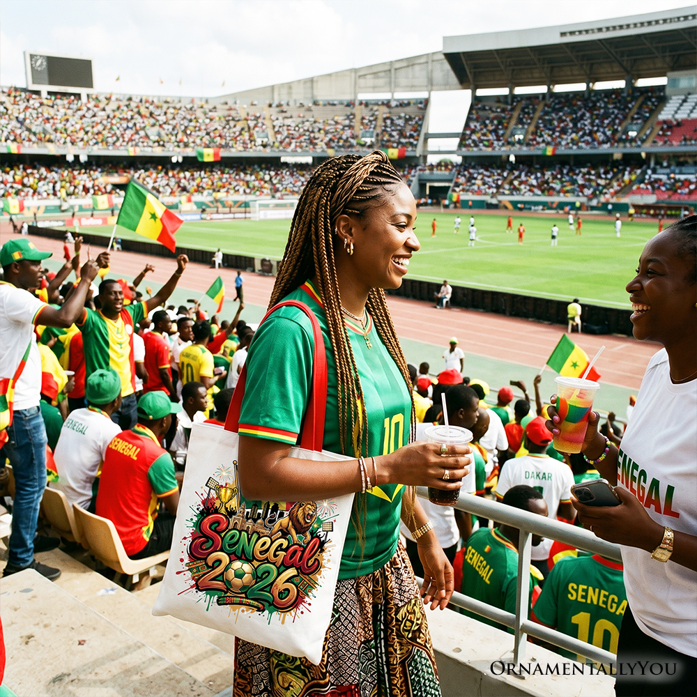 Senegal 2026 Soccer Cup Global Championship Tote Bag, Fans Football Gift Shopper
